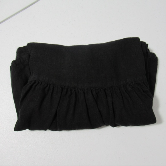 Bryn Walker Linen Ruffled Wide-Leg Pull-On Cropped
Pants Black Size XS - Picture 17 of 17